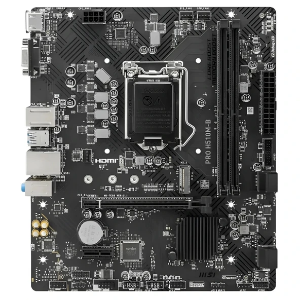 MSI PRO H510M-B Soket 1200 DDR4 2933MHZ(Yanlızca 10.Nesil Detsekli) Anakart - Resim 2