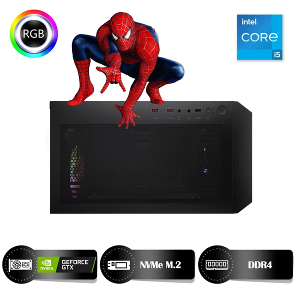 HYPER ROCKET Titan HRI161650-ICTT Intel Core i5-12400F 16GB Ram 500GB Nvme M.2 SSD GTX1650 4GB Masaüstü Oyuncu Bilgisayarı - 5