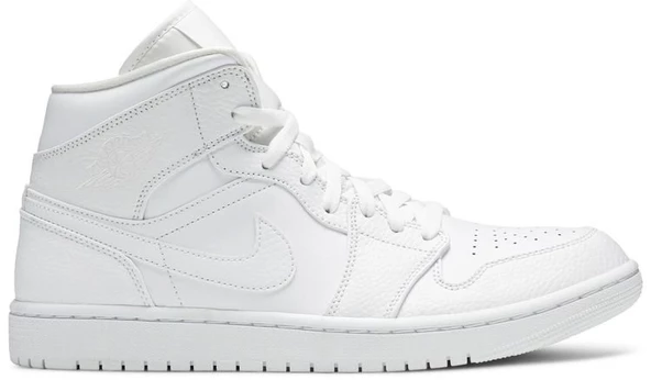 Nike Air Jordan 1 Mid Triple White Spor Ayakkabı