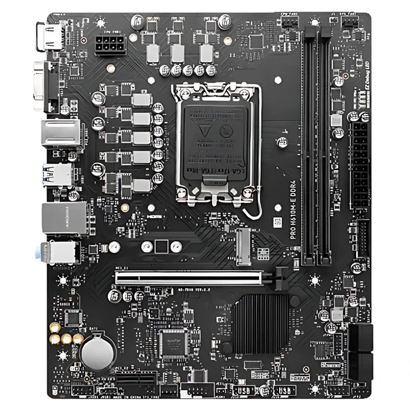 MSI PRO H610M-E DDR4 SOKET 1700 DDR4 3200(OC) HDMI VGA M.2 USB3.2 1x 1G LAN mATX Anakart - Resim 2