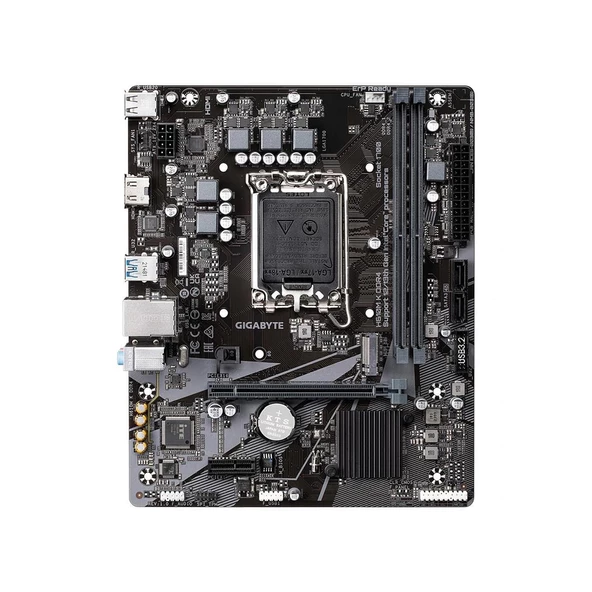 Gigabyte H610M-K Rev.1.0 2xddr4 M.2 HDMI 12-13.nesil LGA1700 Soket, Anakart - 2