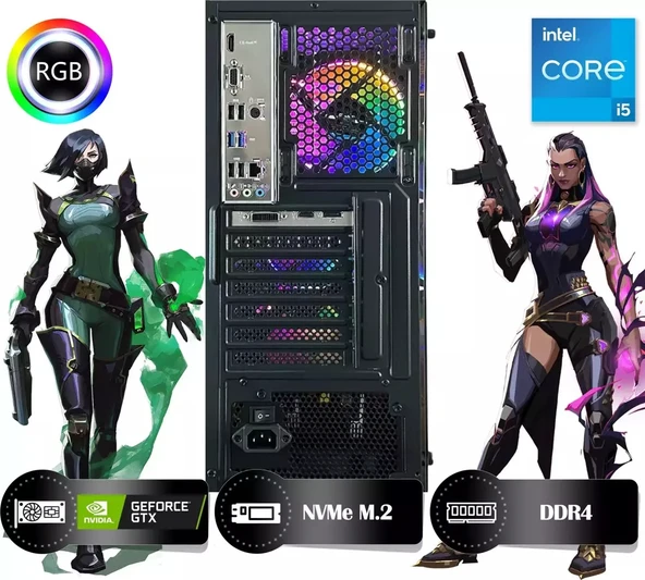 HYPER ROCKET Ares HRI161650-IC Intel Core i5-12400F 16GB Ram 500GB Nvme M.2 SSD GTX1650 4GB Masaüstü Oyuncu Bilgisayarı - Resim 4