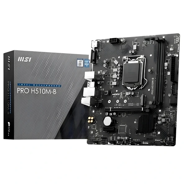MSI PRO H510M-B Soket 1200 DDR4 2933MHZ(Yanlızca 10.Nesil Detsekli) Anakart ürün görseli 1