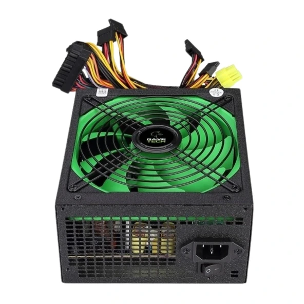Gametech GTP-600 600W 80 Plus Green Bronze Power Supply - Resim 4