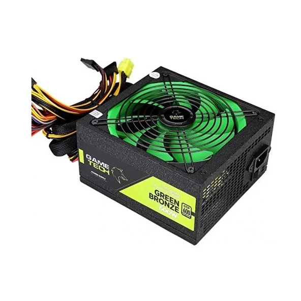 Gametech GTP-600 600W 80 Plus Green Bronze Power Supply - 2