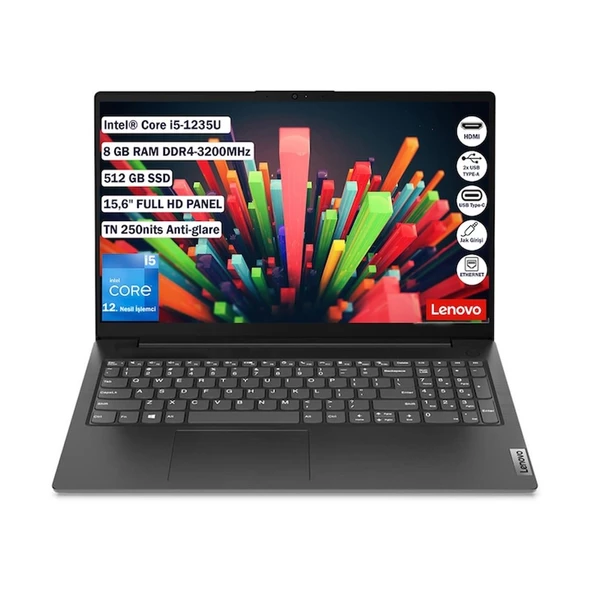 Lenovo V15 G3 IAP 82TT00A5TX i5-1235U 8 GB 512 GB SSD Iris Xe Graphics 15.6" Full HD Notebook