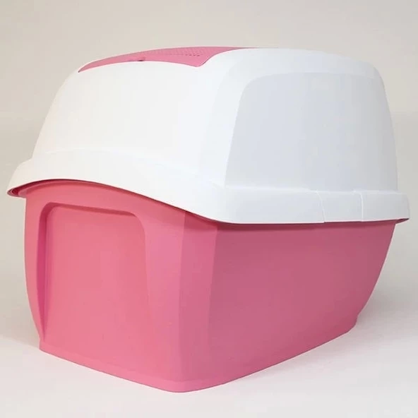 İmac Maddy Junior Üstü Açılır Kapalı Kedi Tuvaleti Pembe 57x43x41 Cm - 5