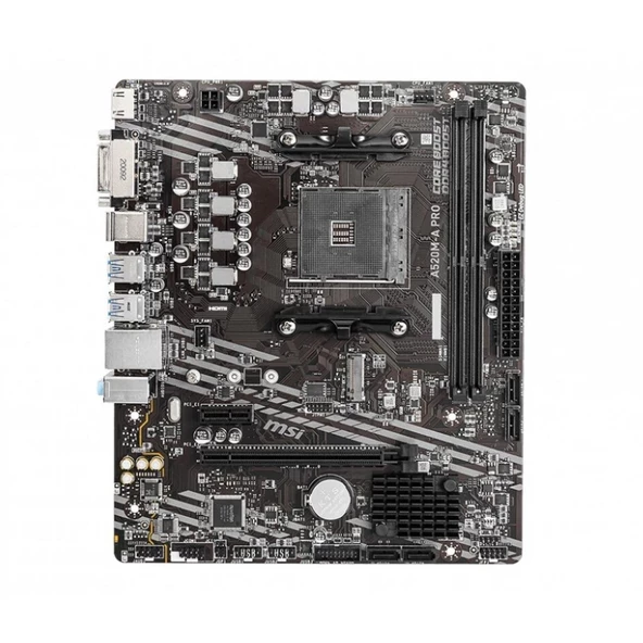 MSI A520M-A PRO AM4 DDR4 4600(OC) DVI HDMI M.2 USB3.2 mATX Anakart - 2
