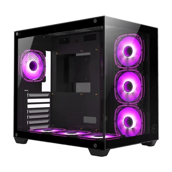 Gametech Prime V2 Tuş Kontrollü RGB 7x120mm Fan Oyuncu (Gaming) Bilgisayar Kasası - 3