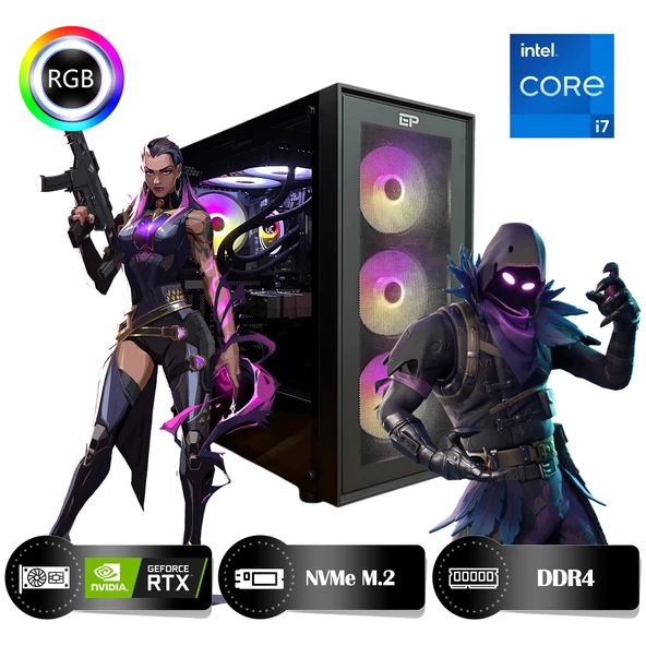HYPER ROCKET Peak HRI323060-IC Intel Core i7-13700F 32GB Ram 1TB Nvme M.2 SSD RTX3060 12GB Masaüstü Oyuncu Bilgisayarı - 2