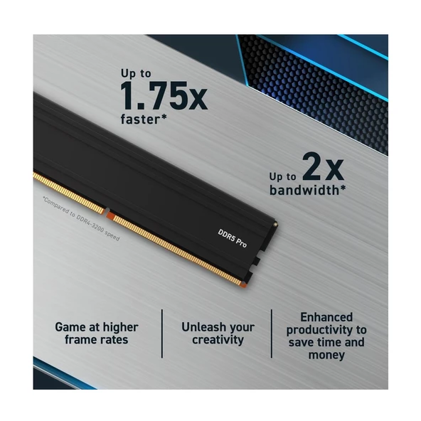 Crucial Pro 32 GB 5600MHz DDR5 CL46 CP32G56C46U5 Pc Ram - 5