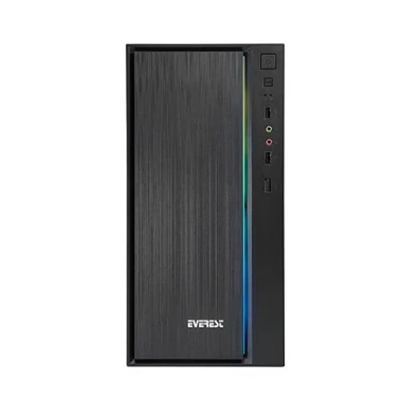 Everest Astral RGB LED Şeritli Peak 250W Akrilik Yan Panel Oyuncu (Gaming) Kasası - 2