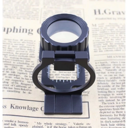 Tekstilciler Için Kumaş Kontrolü Büyüteç,katlanan, Metal 15x Büyütme - 3