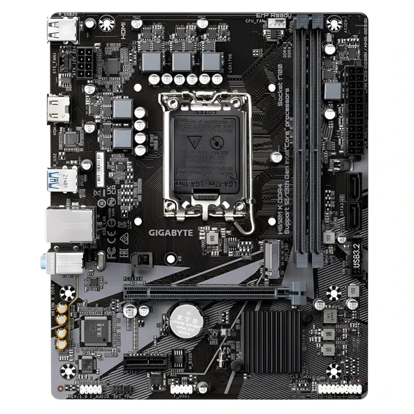 Gigabyte H610M-K Rev.1.0 2xddr4 M.2 HDMI 12-13.nesil LGA1700 Soket, Anakart - Resim 2