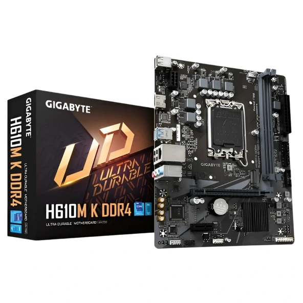 Gigabyte H610M-K Rev.1.0 2xddr4 M.2 HDMI 12-13.nesil LGA1700 Soket, Anakart ürün görseli 1