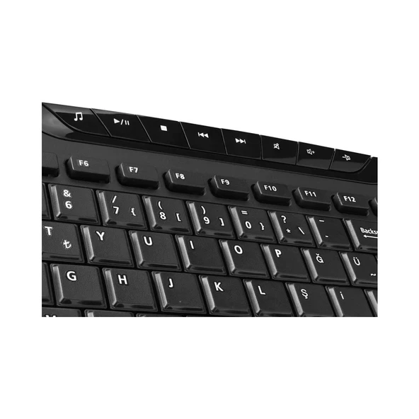Everest KB-920 Siyah USB Full Boy Q Ofis 14 Multimedia Tuşlu Klavye - 6