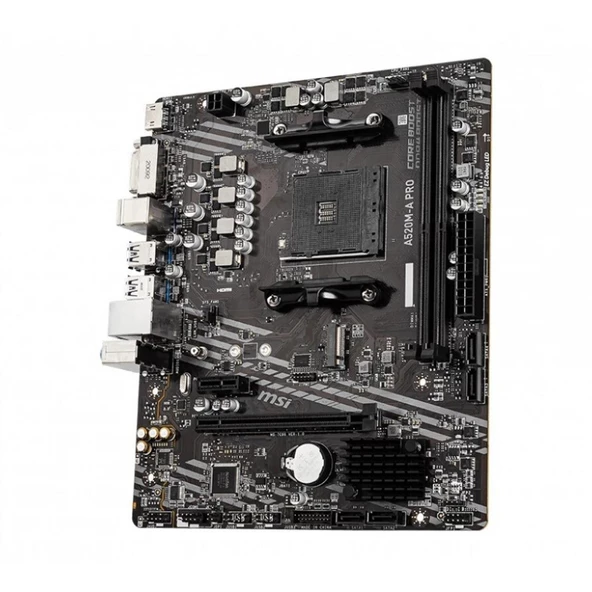 MSI A520M-A PRO AM4 DDR4 4600(OC) DVI HDMI M.2 USB3.2 mATX Anakart - 4