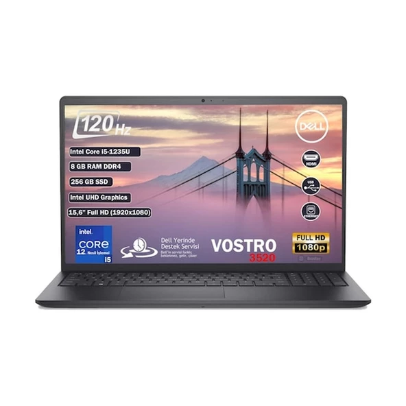 Dell Vostro N1605PVNB3520_U i5-1235U 8GB 256SSD O/B 15.6" Ubuntu Notebook - 2