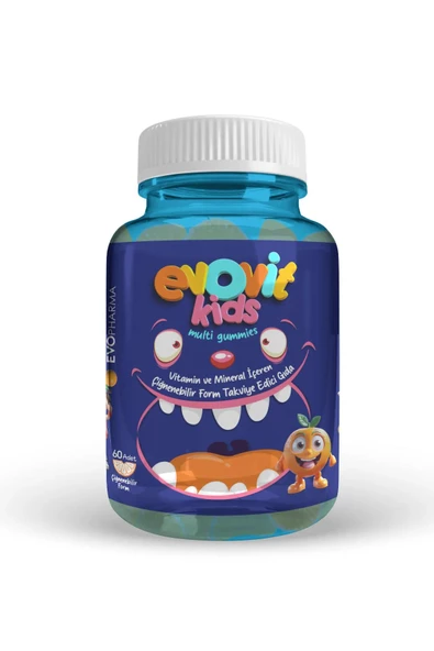 Evovit Kids Multi Gummies 60 Çiğnenebilir 8683873585229