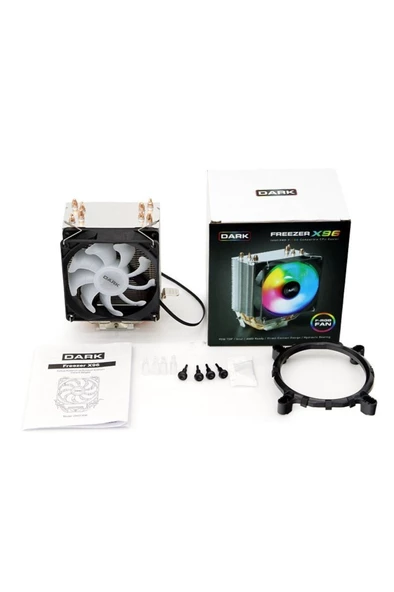 Dark Freezer X96 90mm Lga1700 12. Nesil Intel Uyumlu Frgb Fan Kule Tipi Soğutucu - 3