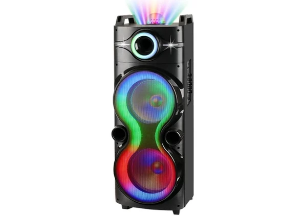Platoon PL-4611 200W RGB Işıklı USB/TF/FM/BT/TWS Kablosuz Mikrofonlu Öğretmen/Toplantı Anfisi (NDR-7022) - 2