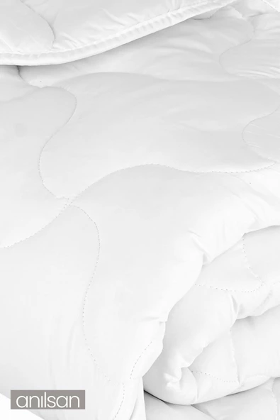 2'li Mikrofiber Battal Çift Kişilik Yorgan, 225x215cm, Beyaz Ev Ve Otel Yorganı, Sade Ve Zarif - 3