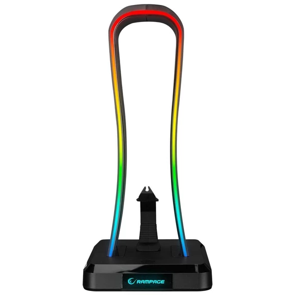 Rampage RM-H77 X-BASE Siyah RGB Işıklı 4*Usb Port Kulaklık İçin Stand - 2