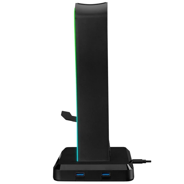 Rampage RM-H77 X-BASE Siyah RGB Işıklı 4*Usb Port Kulaklık İçin Stand - 3