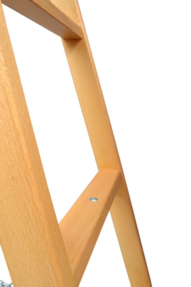 BUSE 6 BASAMAKLI A TİPİ KATLANIR GÜRGEN AHŞAP MERDİVEN 200CM - Resim 3