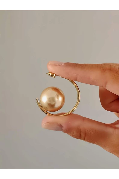 Hilal İnci Model Bronz Küpe - 3