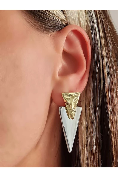 Üçgen Model Sallantılı Uzun Küpe - 2