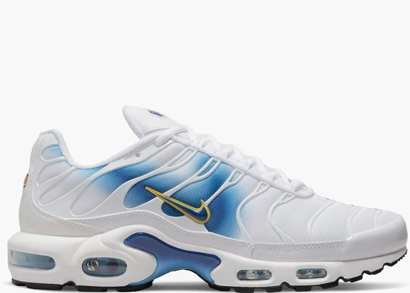 Nike Air Max Plus Spray Paint Swoosh White Blue Spor Ayakkabı