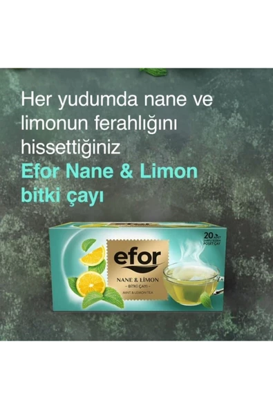 Efor Nane Limon Pardak Poşet Bitki ve Meyve Çayı - 20'li - 3