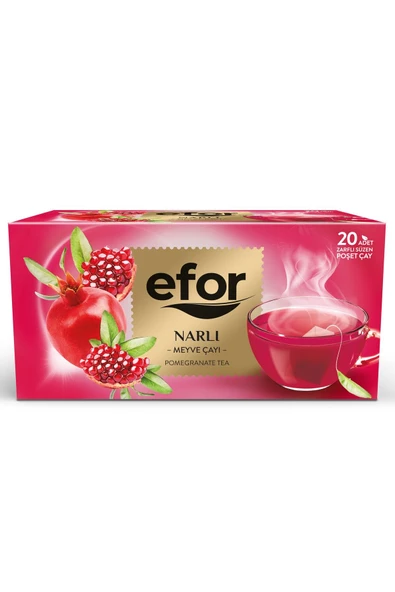 Efor Nar Bardak Poşet Bitki ve Meyve Çayı - 20'li