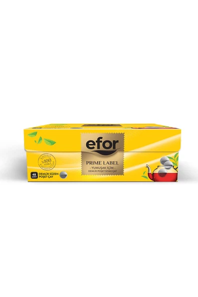 Efor Prime Label Demlik Poşet Siyah Çay - 48'li