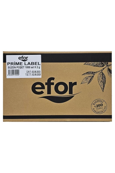 EFOR ÇAY Efor Zarflı Süzen Poşet Bardak Çay 2gr x 1.000 adet (Dökme koli) - 2