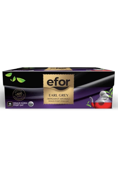 Efor Earl Grey Demlik Poşet Siyah Çay - 48'li