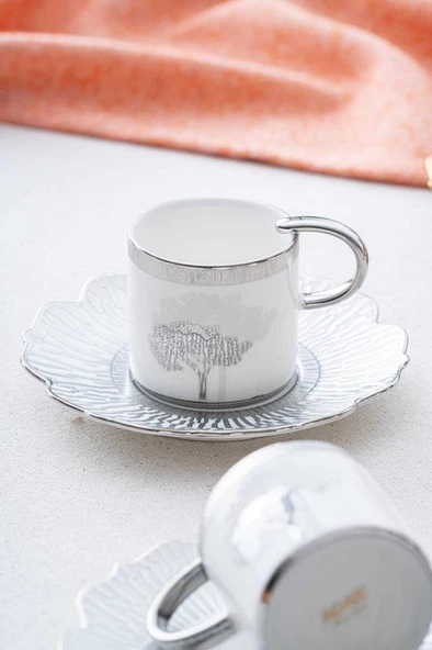 Acar Hadeon Silver 6 Kişilik Kahve Fincanı Takımı HXF-06800