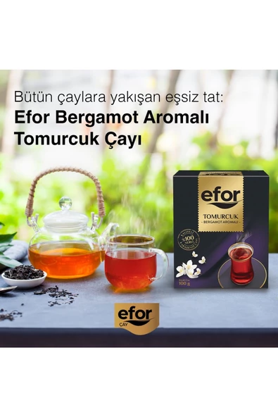 EFOR ÇAY Efor Tomurcuk Bergamot Aromalı Siyah Çay 100gr. 3'lü Set - 3