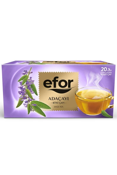 Efor Adaçayı Bardak Poşet Çay Bitki ve Meyve Çayı - 20'li