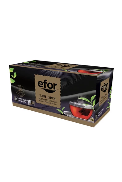 Efor Earl Grey Bardak Poşet Siyah Çay - 25'li