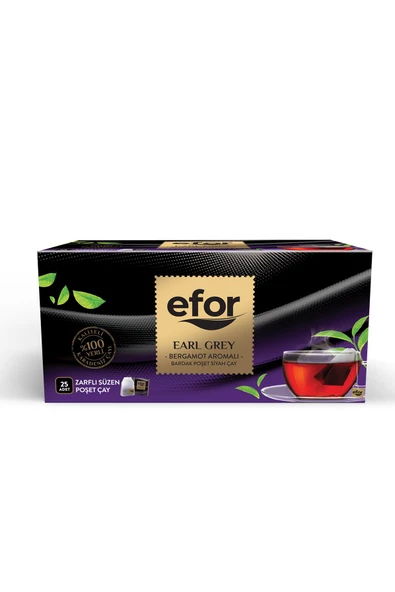 Efor Earl Grey Bardak Poşet Siyah Çay - 25'li - 2