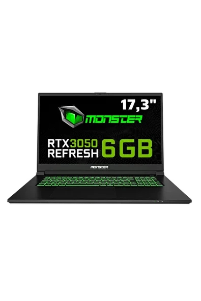 Monster Abra A7 V15.1.4 Intel Core i7 12700H 16 GB RAM 1 TB SSD 6 GB RTX 3050 FreeDOS 17,3" FHD 144 Hz Oyun Bilgisayarı