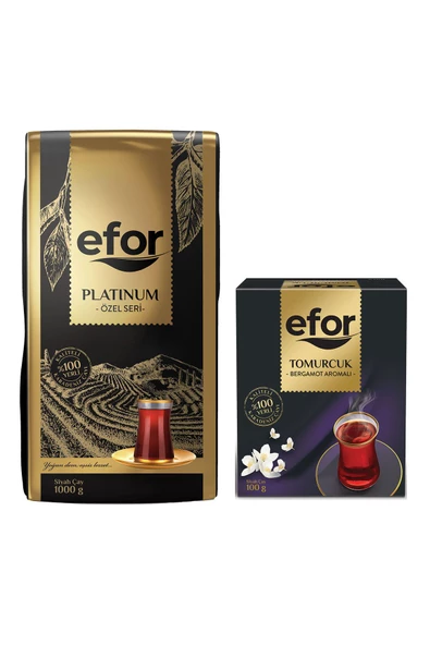 EFOR ÇAY Efor Platinum Özel Seri Çay 1.000gr + Tomurcuk Bergamot Aromalı 100gr - 2