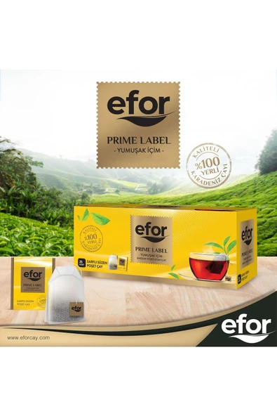 EFOR ÇAY Efor Prime Label Bardak Poşet Çay 2gr x 25 adet - 2
