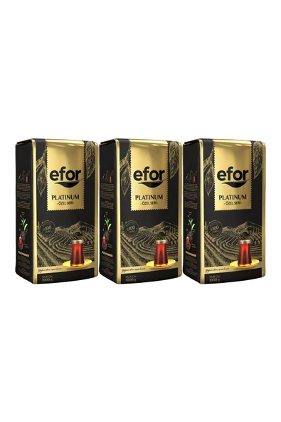 Efor Platinum Çay 1 Kg 3lü Set - Yüksek Kaliteli Dökme Siyah Çay - 2