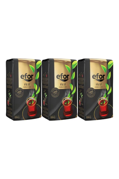 Efor Filiz Çay 1 Kg 3lü Set - Dökme Filiz Siyah Çay - 2