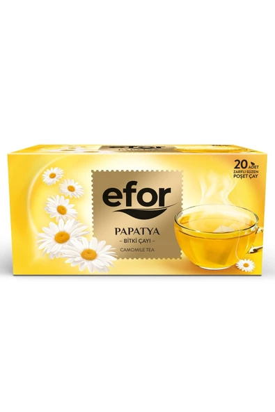 Efor Papatya Bardak Poşet Bitki ve Meyve Çayı - 20'li