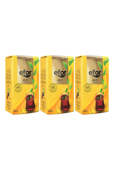Efor Klasik Rize Çay 1 Kg 3lü Set - Dökme Siyah Rize Çayı - 2