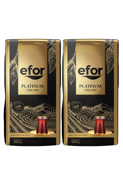 EFOR ÇAY Efor Platinum Özel Seri Dökme Çay 1kg. 2'li Set - 2